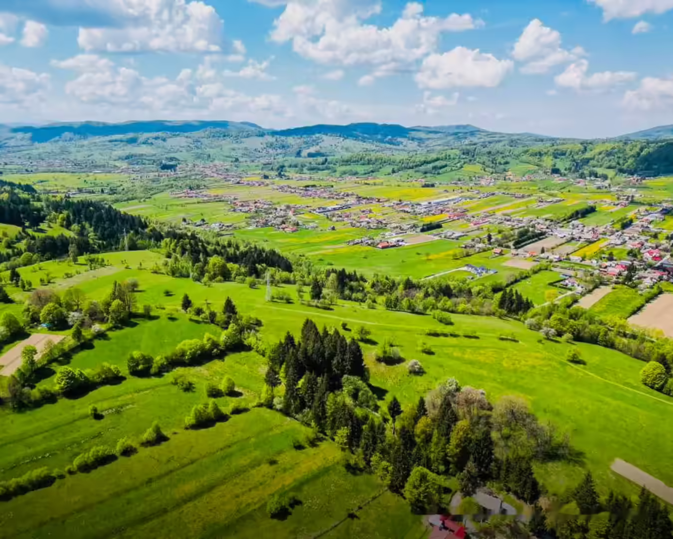 Panoramă peste Valea Buzăului, văzută de la Cabana La Bontu Panoramă peste Valea Buzăului, văzută de la Cabana La Bontu