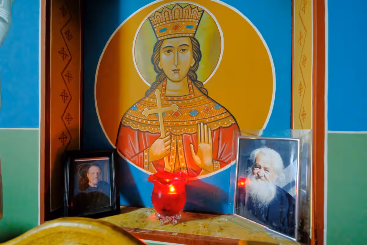 Icoana Sfintei Ana pictată pe perete, Schitul Sfânta Ana