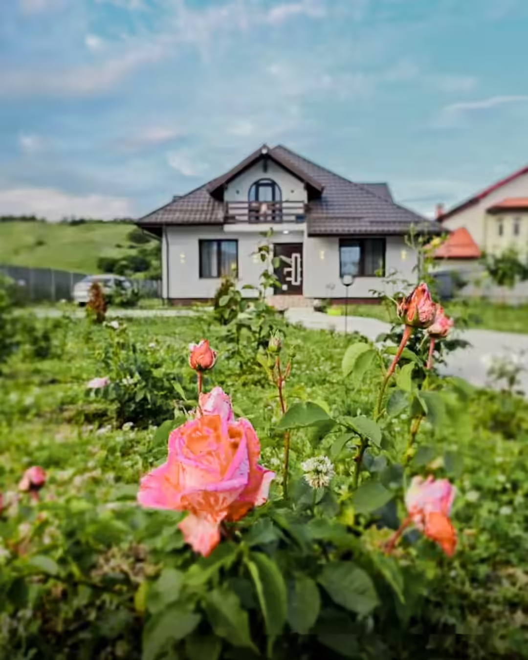 Vila Kalibu cu flori în curtea generoasă, județul Neamț