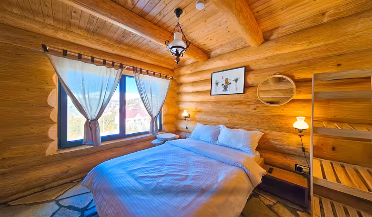 Cameră pentru copii cu patru locuri la Cabana Alaska, Rânca